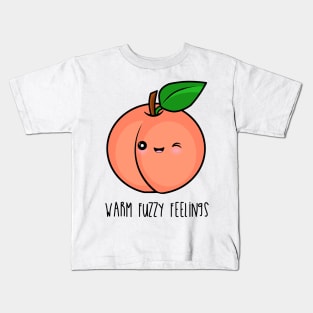 Warm Fuzzy Feelings Peach Kids T-Shirt